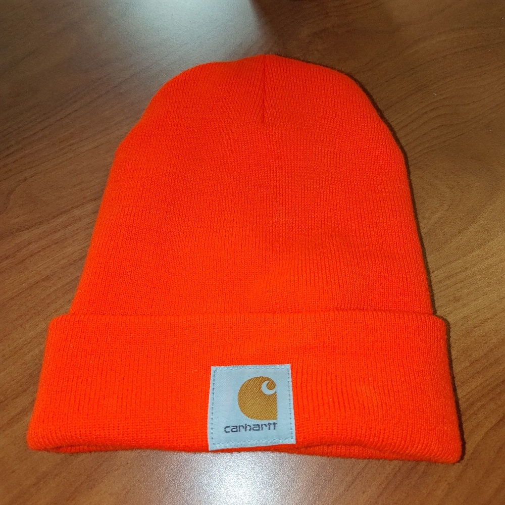 Carhartt Knit Cuff Skull Beanie Orange Adult One Size